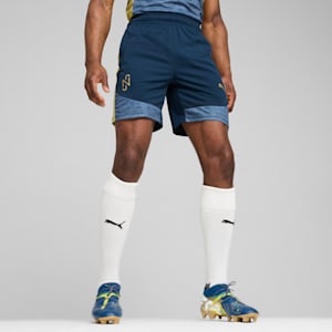 Shorts de entrenamiento para hombre PUMA x NEYMAR JR "BNA", Marine Blue-Pelé Yellow, extralarge